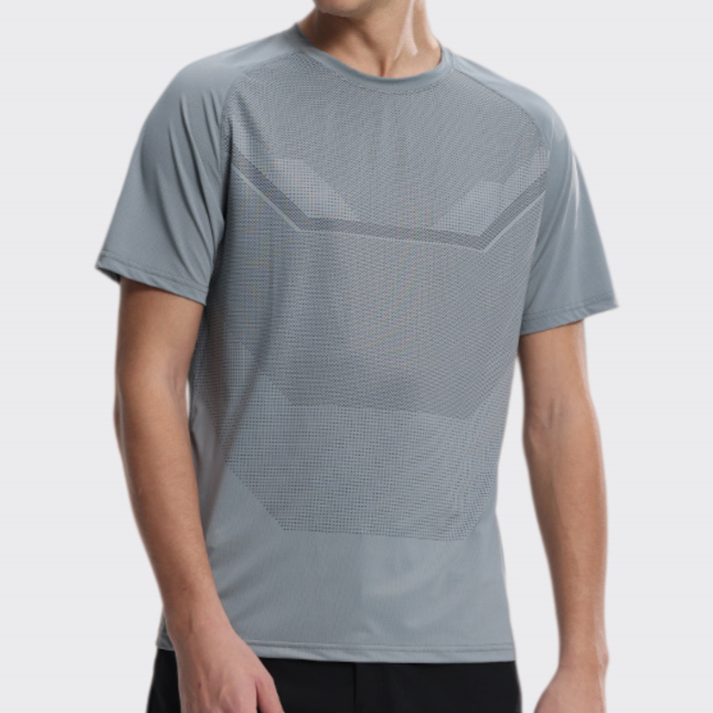 Sports Equipment Logo - Men's Fitness Sports Round-neck Short Sleeves