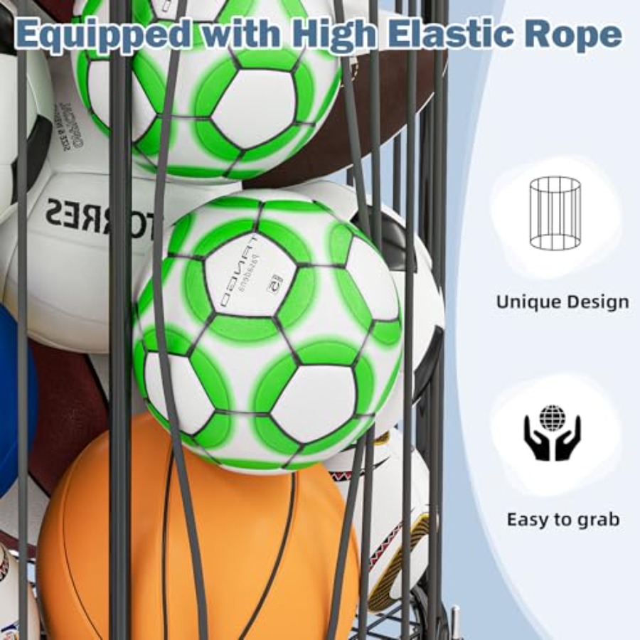 Garage Ball Storage: Round Spo - Sports Equipment Organizer Rack review and price
