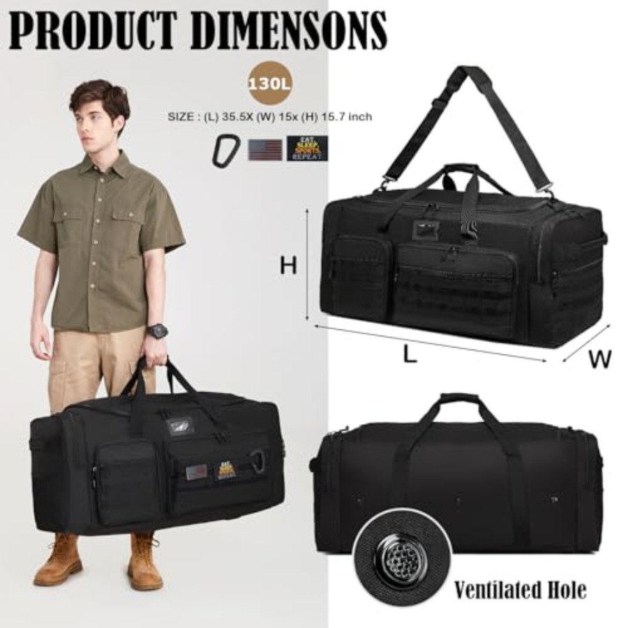 130L Extra Large Duffle Bag fo - Sports Equipment Football review and price