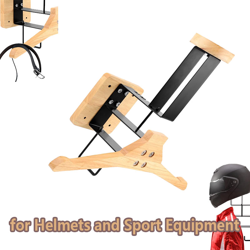 Wood Motorcycle Helmet Holder  - Sports Equipment Organizer Rack review and price