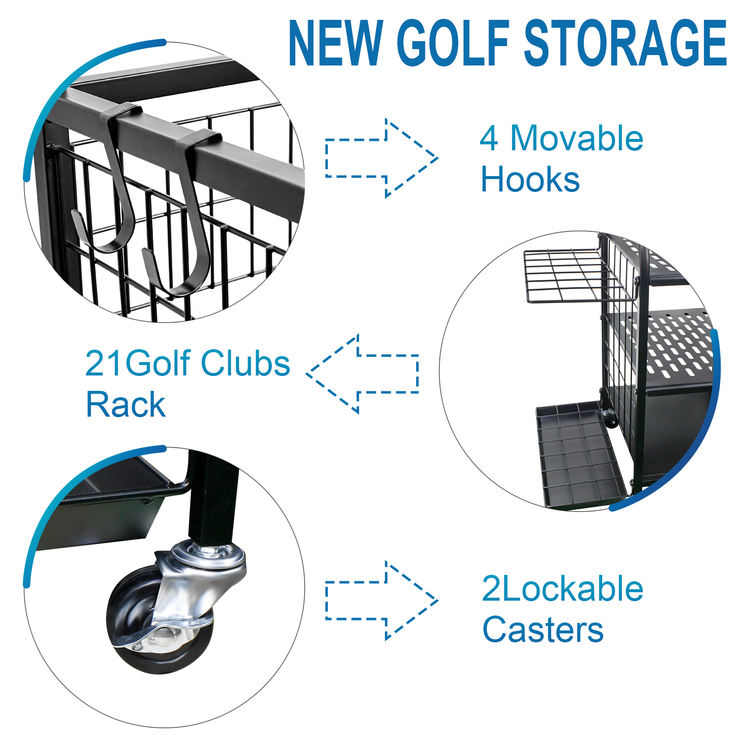 Golf Bag Storage Garage Organi - Sports Equipment Organizer Rack review and price