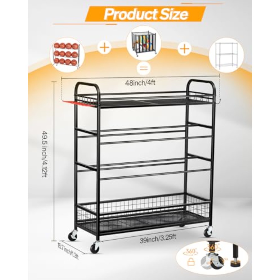Garage Sports Equipment Organi - Sports Equipment Organizer Rack review and price