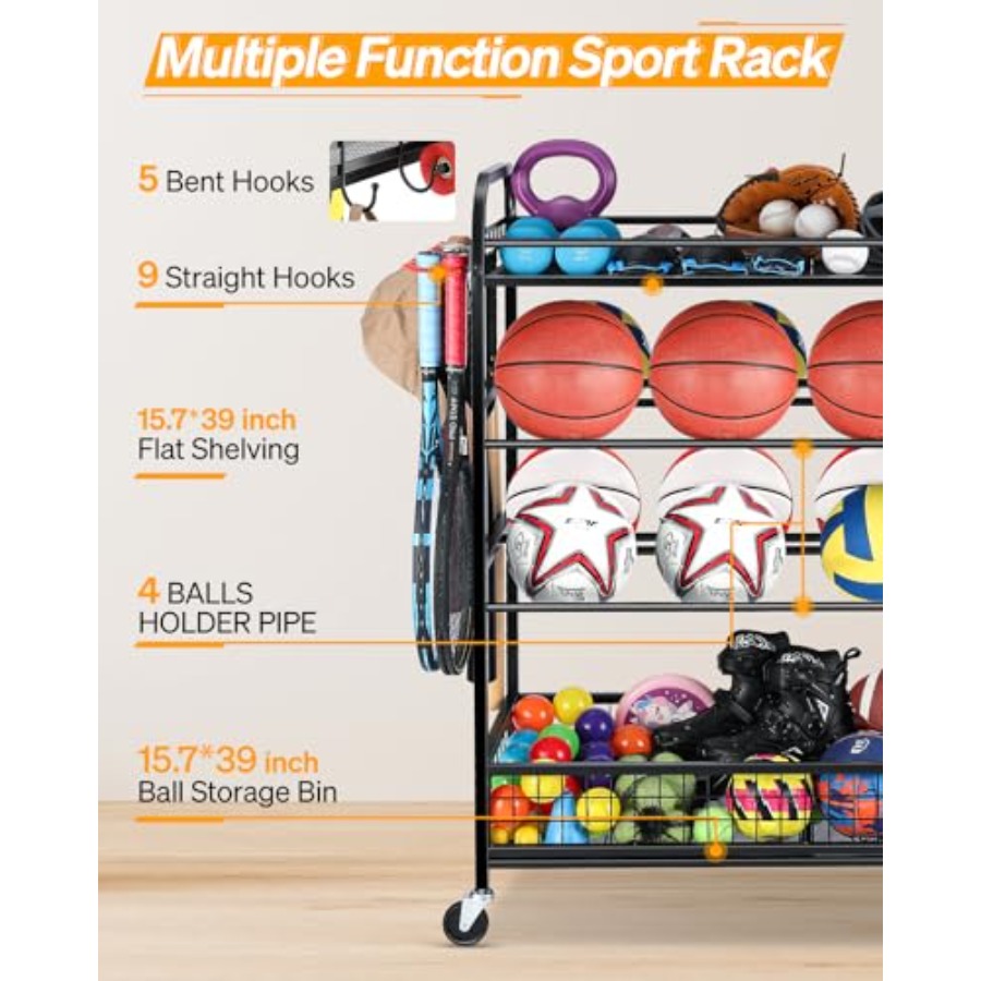 Garage Sports Equipment Organi - Sports Equipment Organizer Rack review and price