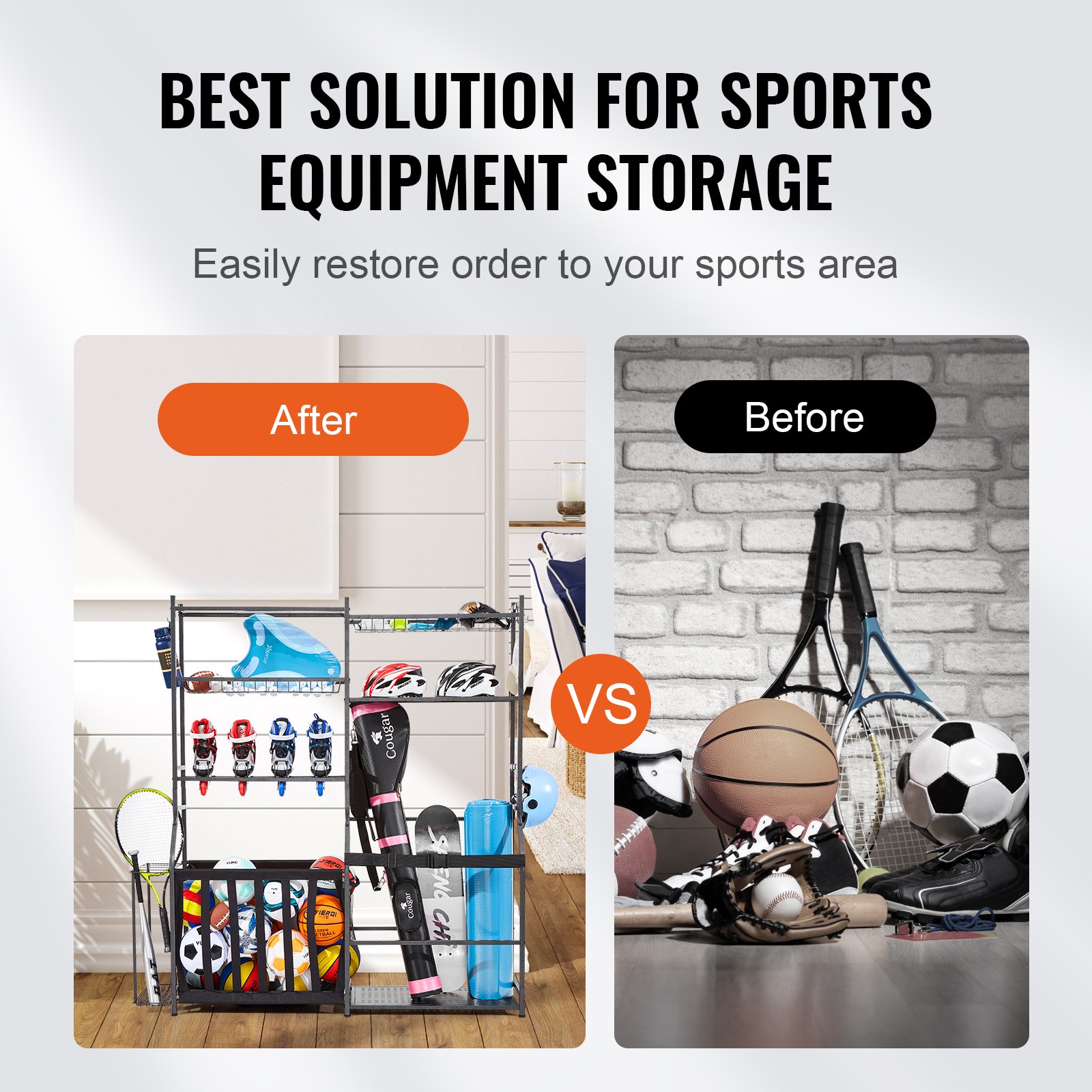Golf Storage Garage Organizer, - Sports Equipment Organizer Rack review and price