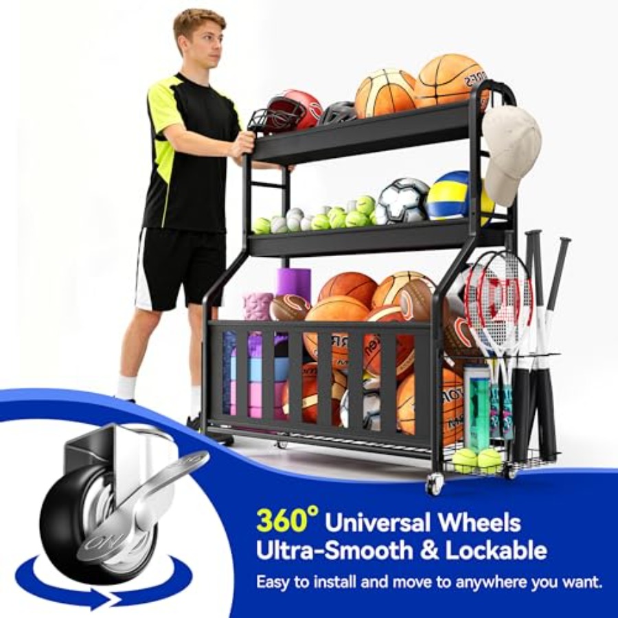 Sports Equipment Organizer Rol - Sports Equipment Organizer Rack review and price