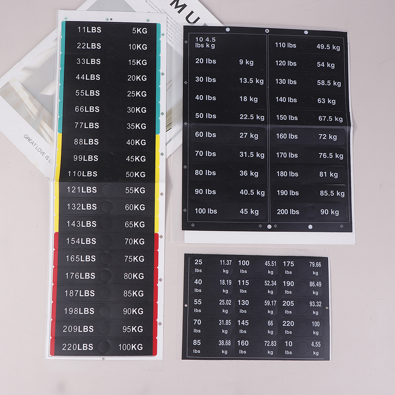 Weight Stack Labels 4.5kg To 1 - Sports Equipment Website review and price