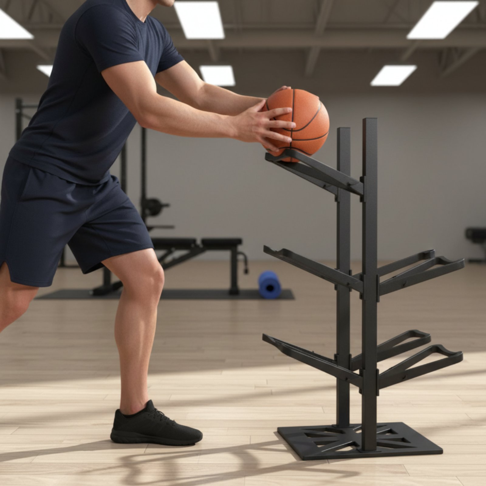 Basketball Rack Sturdy Ball St - Sports Equipment Types review and price