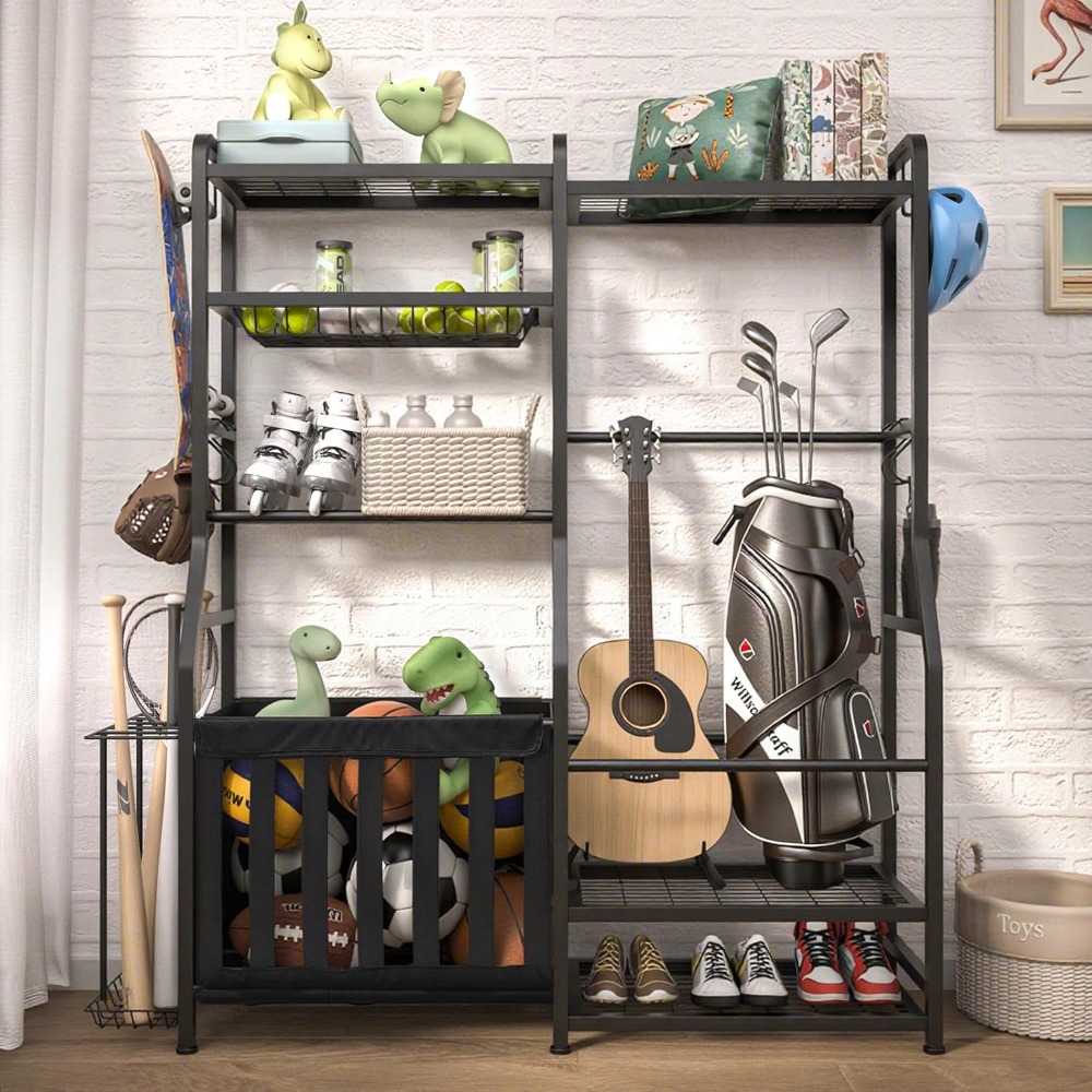 Garage Sports Equipment Organi - Sports Equipment Organizer Rack review and price