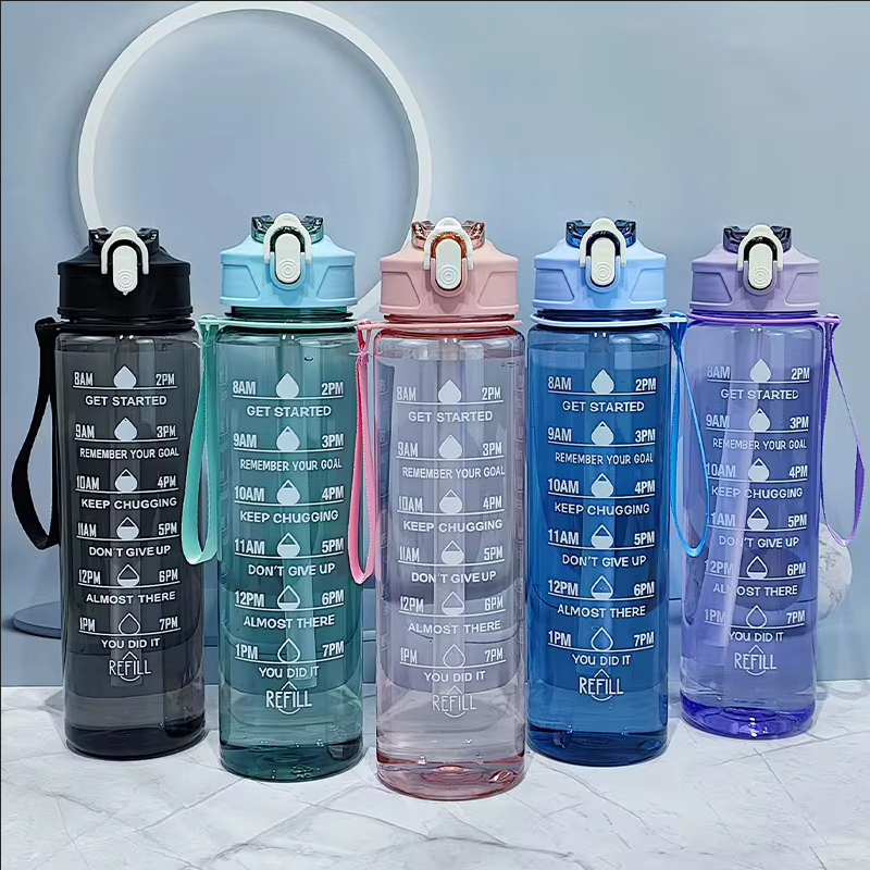 900ml Sports Bottle With Time  - Sports Equipment Types review and price