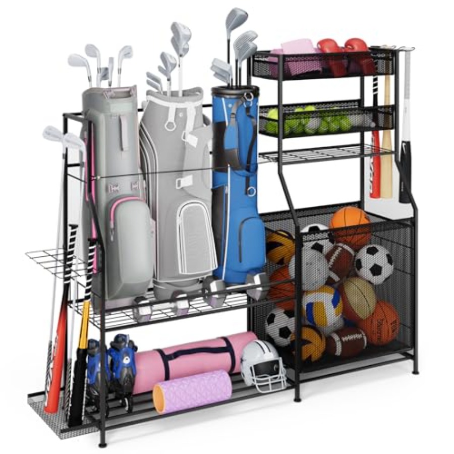 Garage Sports Equipment Organi - Sports Equipment Organizer Rack review and price