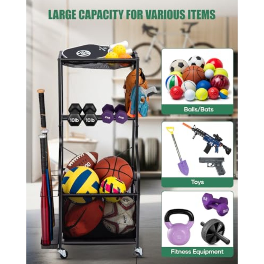 Sports Equipment Garage Organi - Sports Equipment Organizer Rack review and price